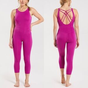 Gymshark Studio 7/8 All In One Sz S In Dragon Pink